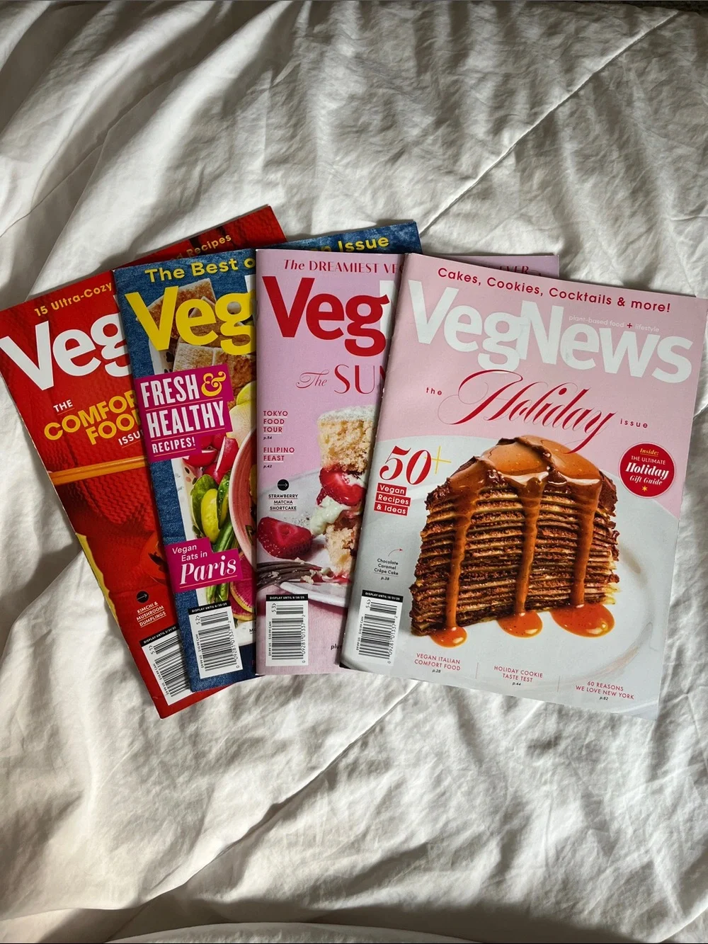 Veg News 2025 Editions vegan magazine set of 4